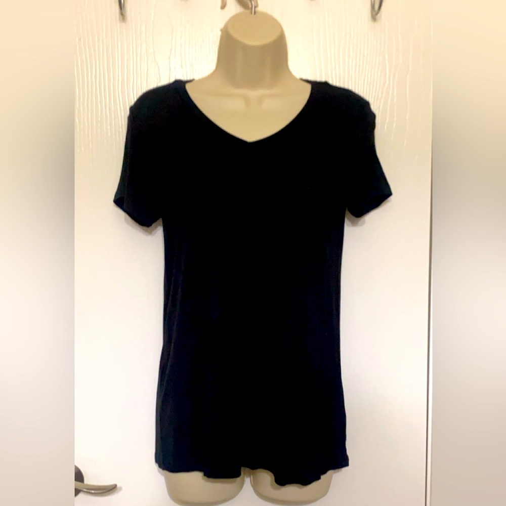 NWT Classic Black V-Neck Women's Top